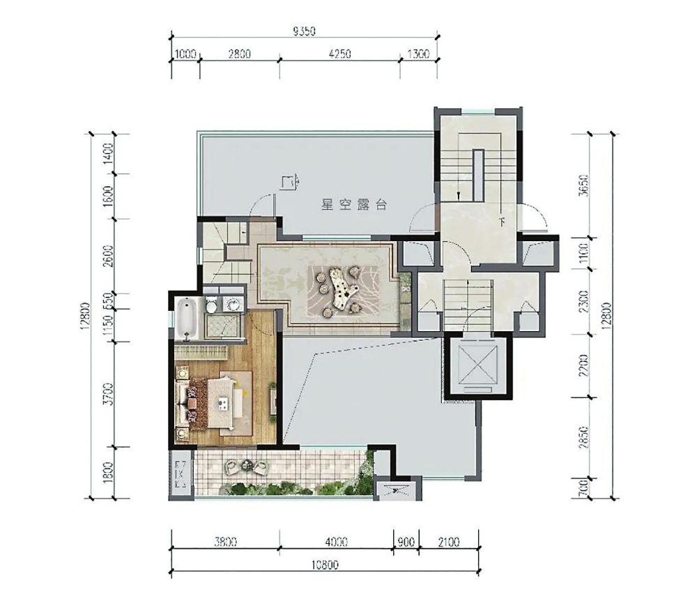 带露台户型。（资料图）